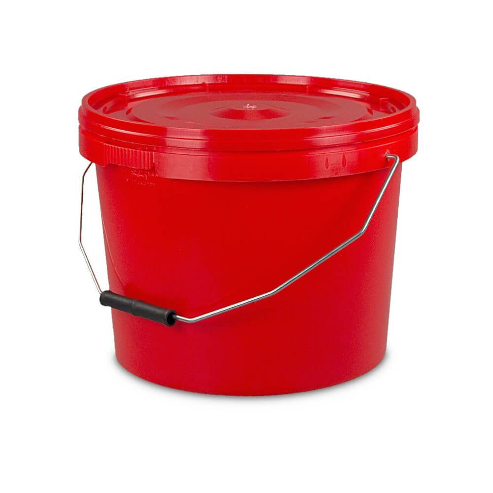 BUCKET 10L RED PLASTIC